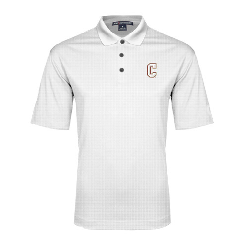 White Performance Fine Jacquard Polo - C
