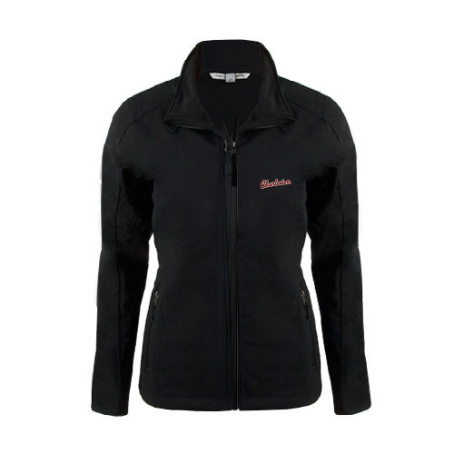  Womens Black Softshell Jacket - Charleston Script