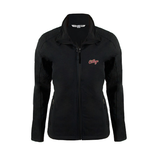  Womens Black Softshell Jacket - The College Script