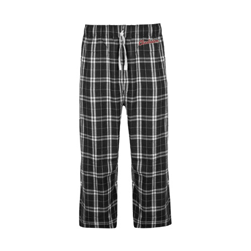  Black/Grey Flannel Pajama Pant - Charleston Script