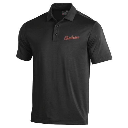  Under Armour Black Performance Polo - Charleston Script