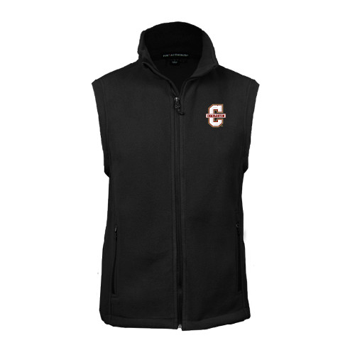  Black Fleece Full Zip Vest - Official Logo - C Charleston