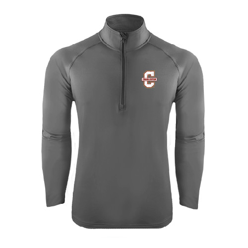 Sport Tek Charcoal Sport Wick Stretch 1/2 Zip Pullover - Official Logo - C Charleston