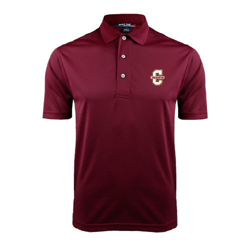  Maroon Dry Mesh Polo - Official Logo - C Charleston