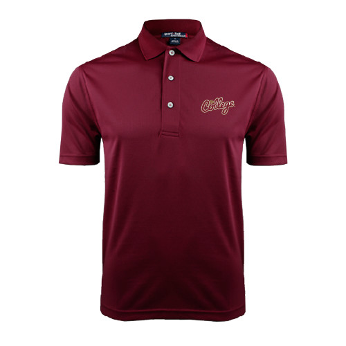  Maroon Dry Mesh Polo - The College Script