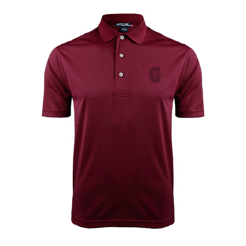  Maroon Dry Mesh Polo - Official Logo - C Charleston Tone