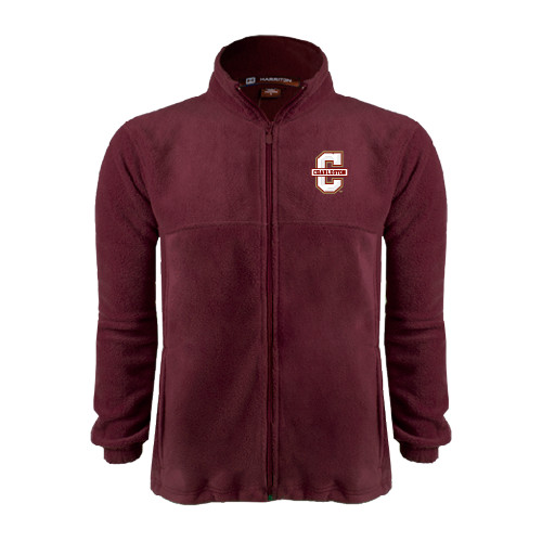  Maroon Fleece Full Zip Jacket - Official Logo - C Charleston