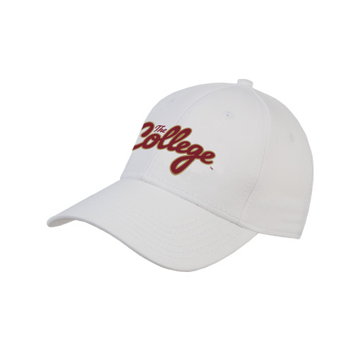  White Structured Adjustable Pro Style Hat - The College Script