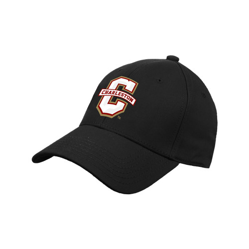  Black Structured Adjustable Pro Style Hat - Official Logo - C Charleston
