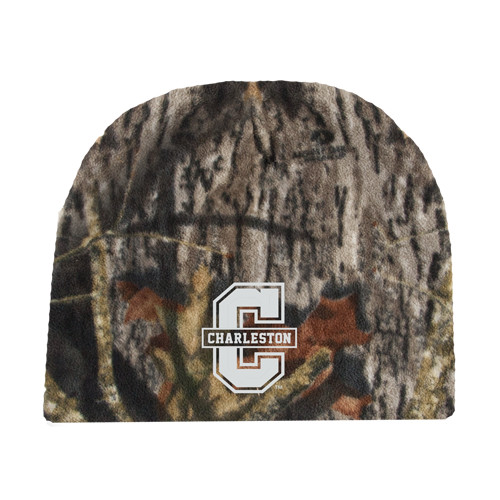  Mossy Oak Camo Fleece Beanie - Official Logo - C Charleston Tone