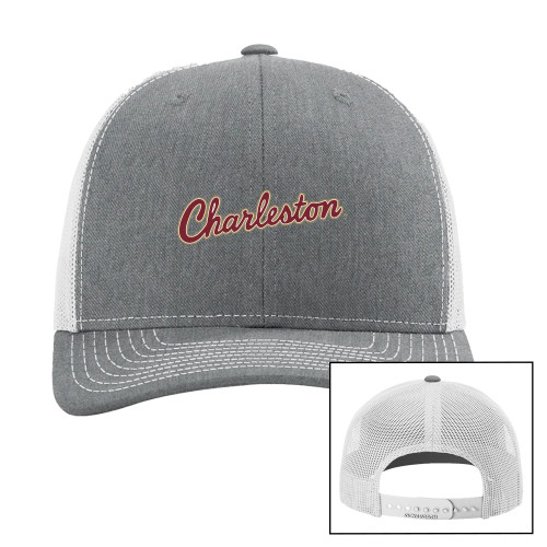  Richardson Heather Grey/Light Grey Trucker Hat - Charleston Script