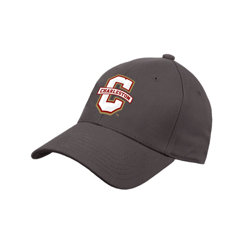  Charcoal Structured Adjustable Pro Style Hat - Official Logo - C Charleston