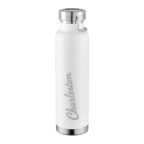 Thor Copper Vacuum Insulated White Bottle 22oz - Charleston Script Engraved