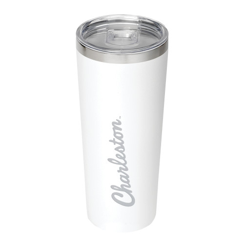  Thor Vacuum Insulated White Tumbler 22oz - Charleston Script Engraved