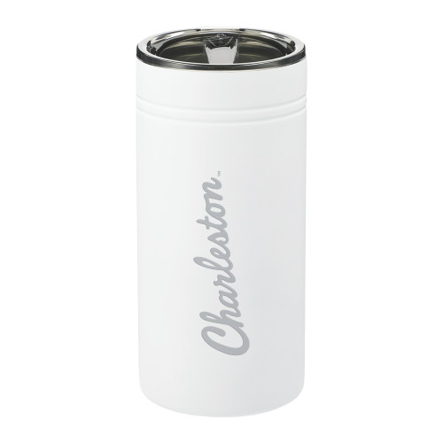  Sherpa Vacuum White Tumbler & Insulator 12oz - Charleston Script Engraved