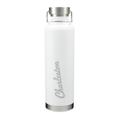  Thor Copper Vacuum Insulated White Bottle 32oz - Charleston Script Engraved