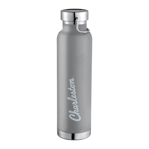 Thor Copper Vacuum Insulated Grey Bottle 22oz - Charleston Script Engraved
