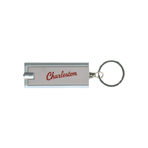  Turbo Silver Flashlight Key Holder - Charleston Script