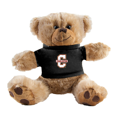  Plush Big Paw 8 1/2 inch Brown Bear w/Black Shirt - Official Logo - C Charleston