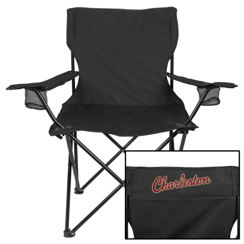  Deluxe Black Captains Chair - Charleston Script