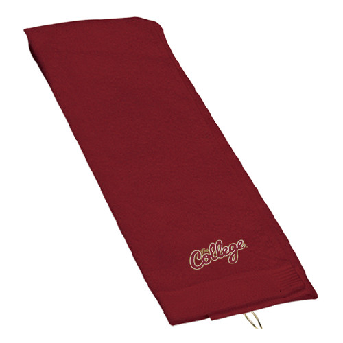  Maroon Golf Towel - The College Script