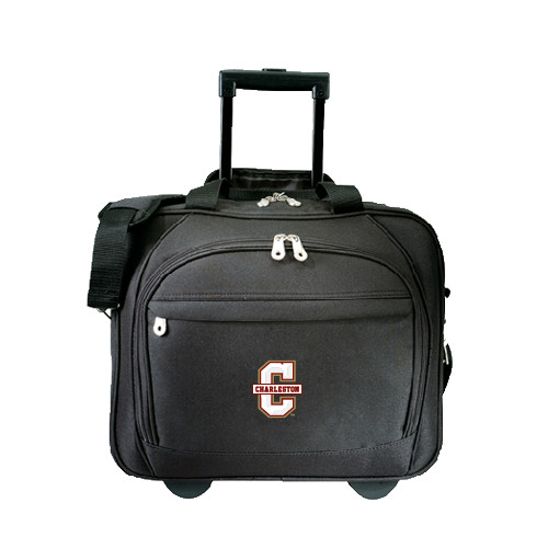  Black Embassy Plus Rolling Computer Brief - Official Logo - C Charleston