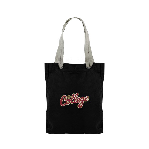  Allie Black Canvas Tote - The College Script