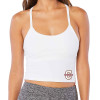 Thumbnail image for  Beyond Yoga Womens Cloud White Spacedye Slim Racerback Cropped Tank