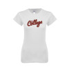 Thumbnail image for  Next Level Womens White Boyfriend Tee