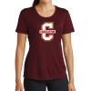 Thumbnail image for  Womens Maroon Performance Short Sleeve Tee