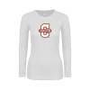 Thumbnail image for  Womens White Long Sleeve V Neck Tee