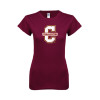 Thumbnail image for  Next Level Womens Maroon Boyfriend Tee