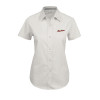 Thumbnail image for  Womens White Twill Button Up Short Sleeve