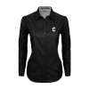 Thumbnail image for  Womens Black Twill Button Down Long Sleeve 
