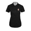 Thumbnail image for  Womens Black Twill Button Up Short Sleeve