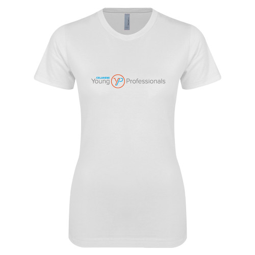  Next Level Womens White Boyfriend Tee - Young Professionals
