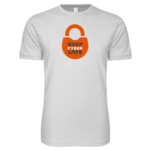  Next Level White SoftStyle T Shirt - Keep  Cyber Safe