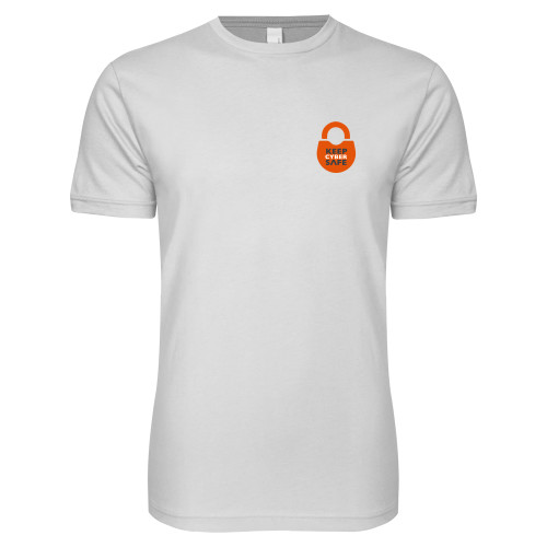  Next Level White SoftStyle T Shirt - Keep  Cyber Safe