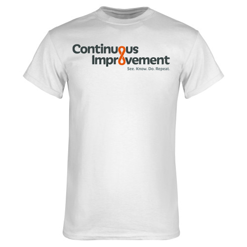  White T Shirt - Continuous Improvement