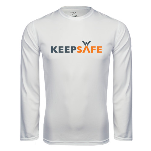  White Performance Long Sleeve Shirt - KeepSafe