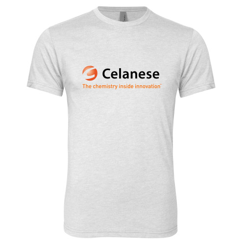  Next Level Heather White Triblend Tee - Celanese - Primary Logo w/Tagline