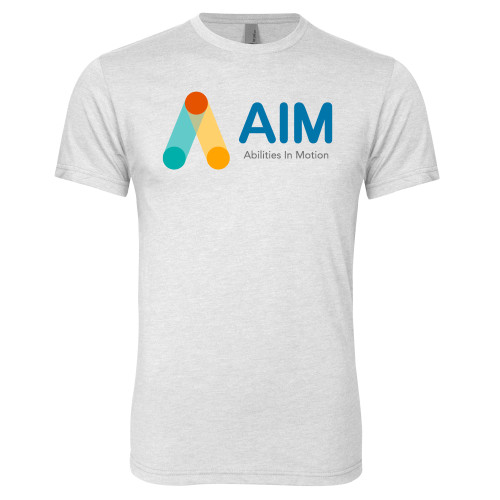  Next Level Heather White Triblend Tee - AIM