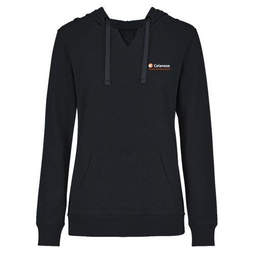  Womens Plus Black Hoodie - Celanese - Primary Logo w/Tagline
