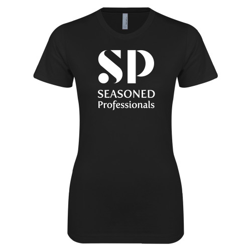  Next Level Womens Black Boyfriend Tee - Seasoned Professionals Vertical