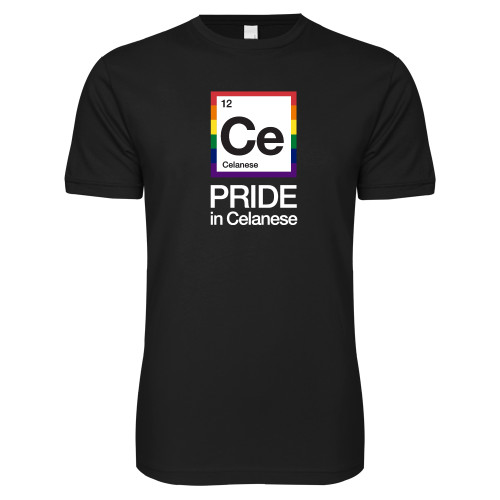  Next Level Black SoftStyle T Shirt - Pride in Celanese Vertical