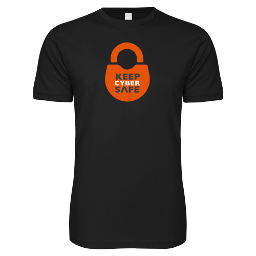  Next Level Black SoftStyle T Shirt - Keep  Cyber Safe