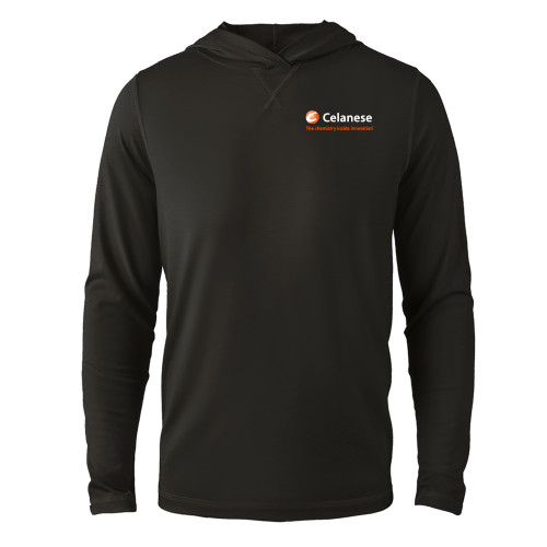  Black Long Sleeve Hooded Tee - Celanese - Primary Logo w/Tagline
