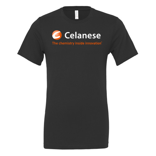  Bella + Canvas Black Jersey Cotton T Shirt - Celanese - Primary Logo w/Tagline