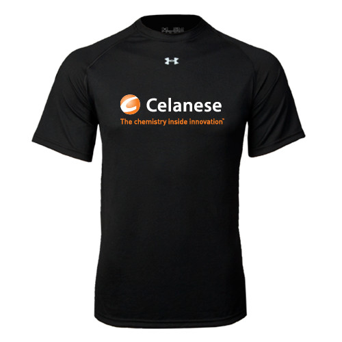  Under Armour Black Tech Tee - Celanese - Primary Logo w/Tagline