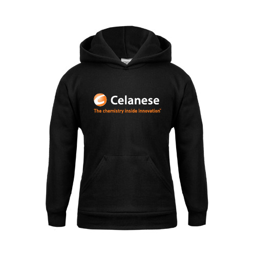 Youth Black Fleece Hoodie - Celanese - Primary Logo w/Tagline
